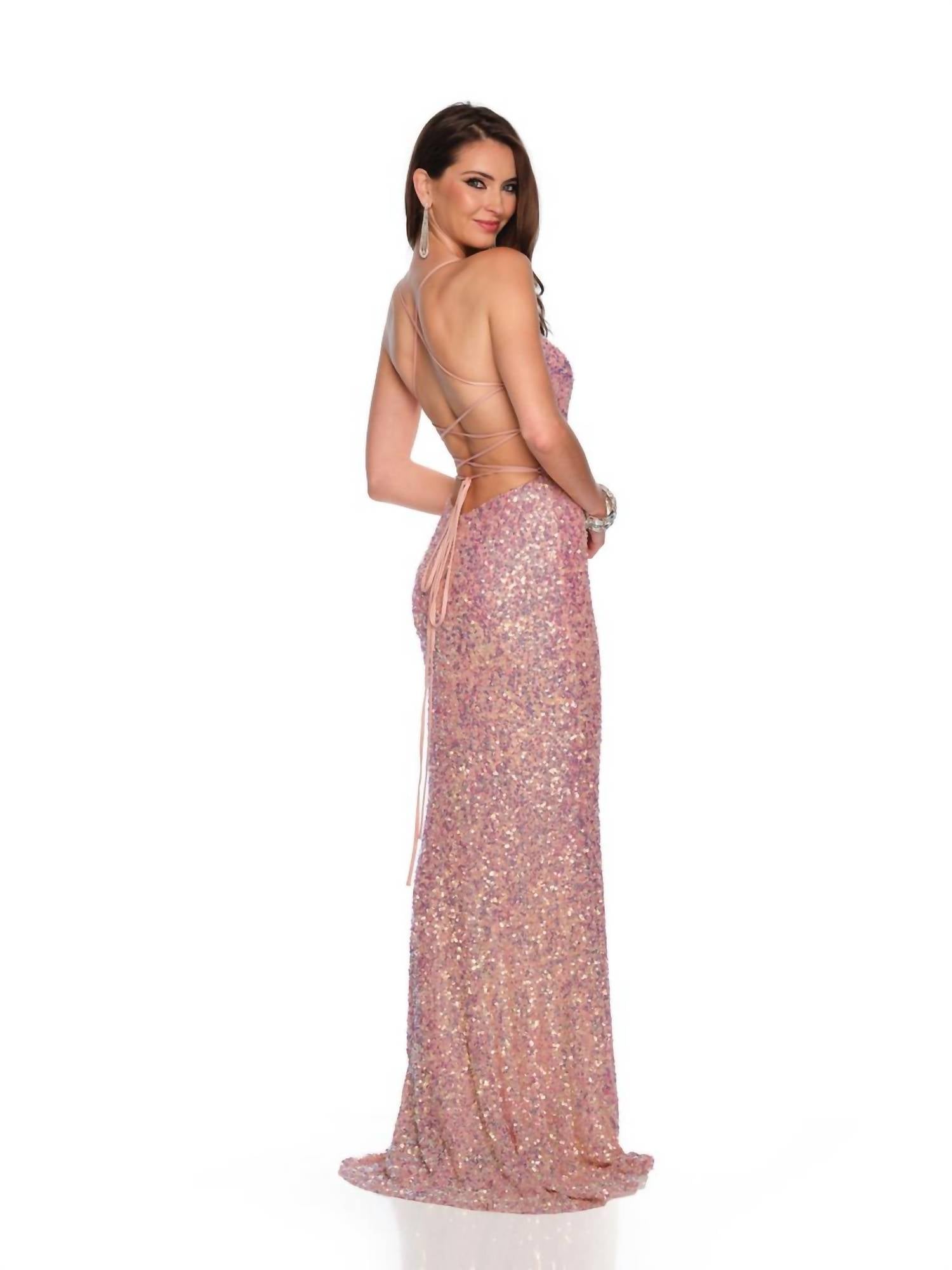 Dave & Johnny - V-neck Long Prom Dress