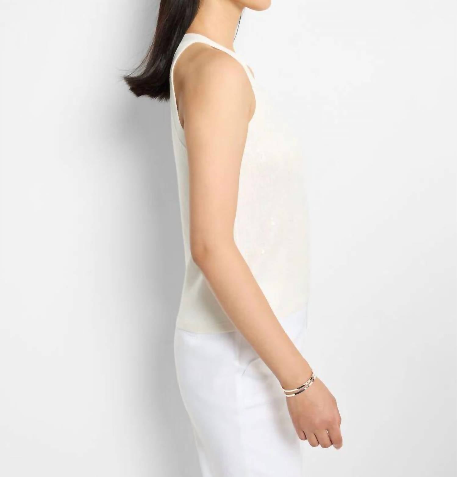 Nic + Zoe - Anytime Sequin Sweater Tank Top