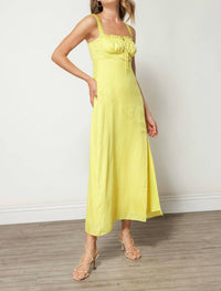 Line And Dot - Tie Neckline Brooke Midi Dress
