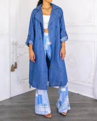 Surelymine - Denim Fashion Lightweight Coat