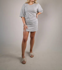 Sundry - Women's Rolled Sleeve T Shirt Dress