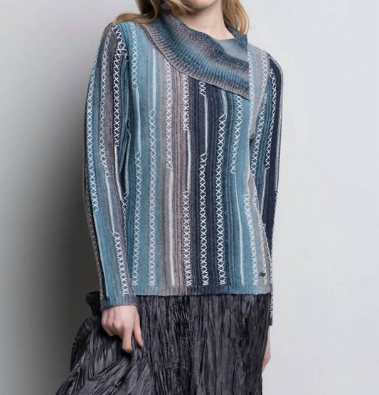 Picadilly - Split Collar Knit Sweater