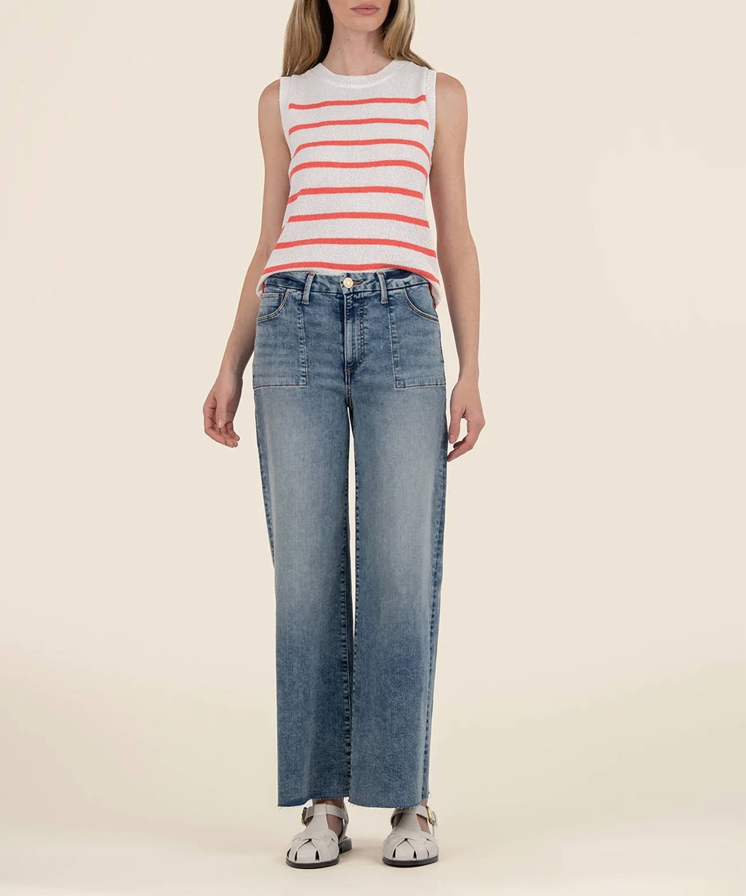 Kut From The Kloth - Contessa Pullover Striped Sweater Vest