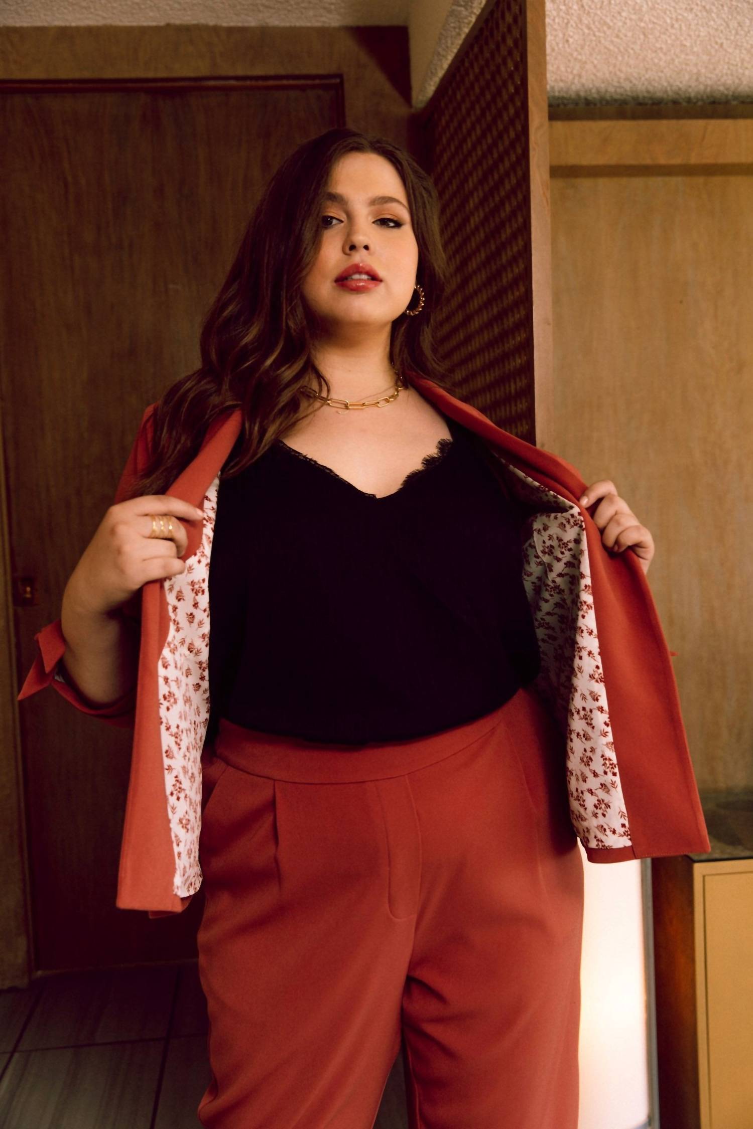 Skies Are Blue - Tie Sleeve Blazer - Plus