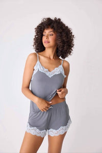 Pj Salvage - Wild Dreams Modal And Lace Pajama Set