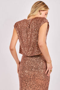 Sadie & Sage - Sky High Sequin Sleeveless Top