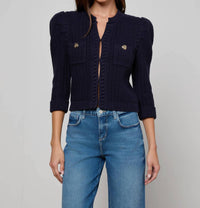 L'Agence - Women's Delli Crop Textured Cardigan