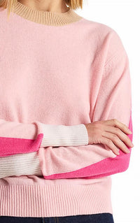 Brodie Cashmere - Summer Colourblock Crew Top