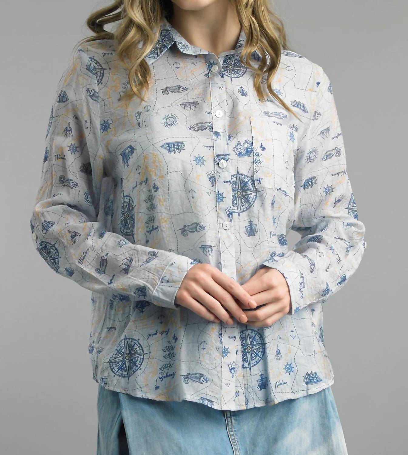 Tempo Paris - Lost At Sea Blouse