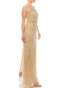 Aidan Mattox - Sleeveless Blouson Embellished Dress