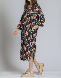Apny - Printed Shirt Dress