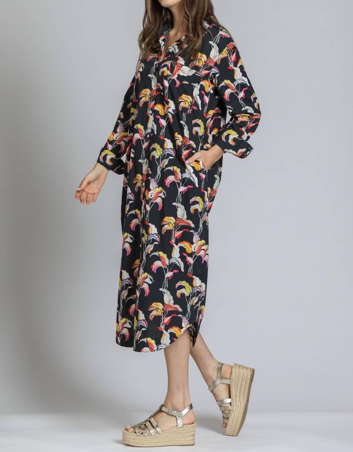 Apny - Printed Shirt Dress