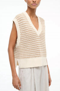 Staud - Americana Deep V-neck Sweater