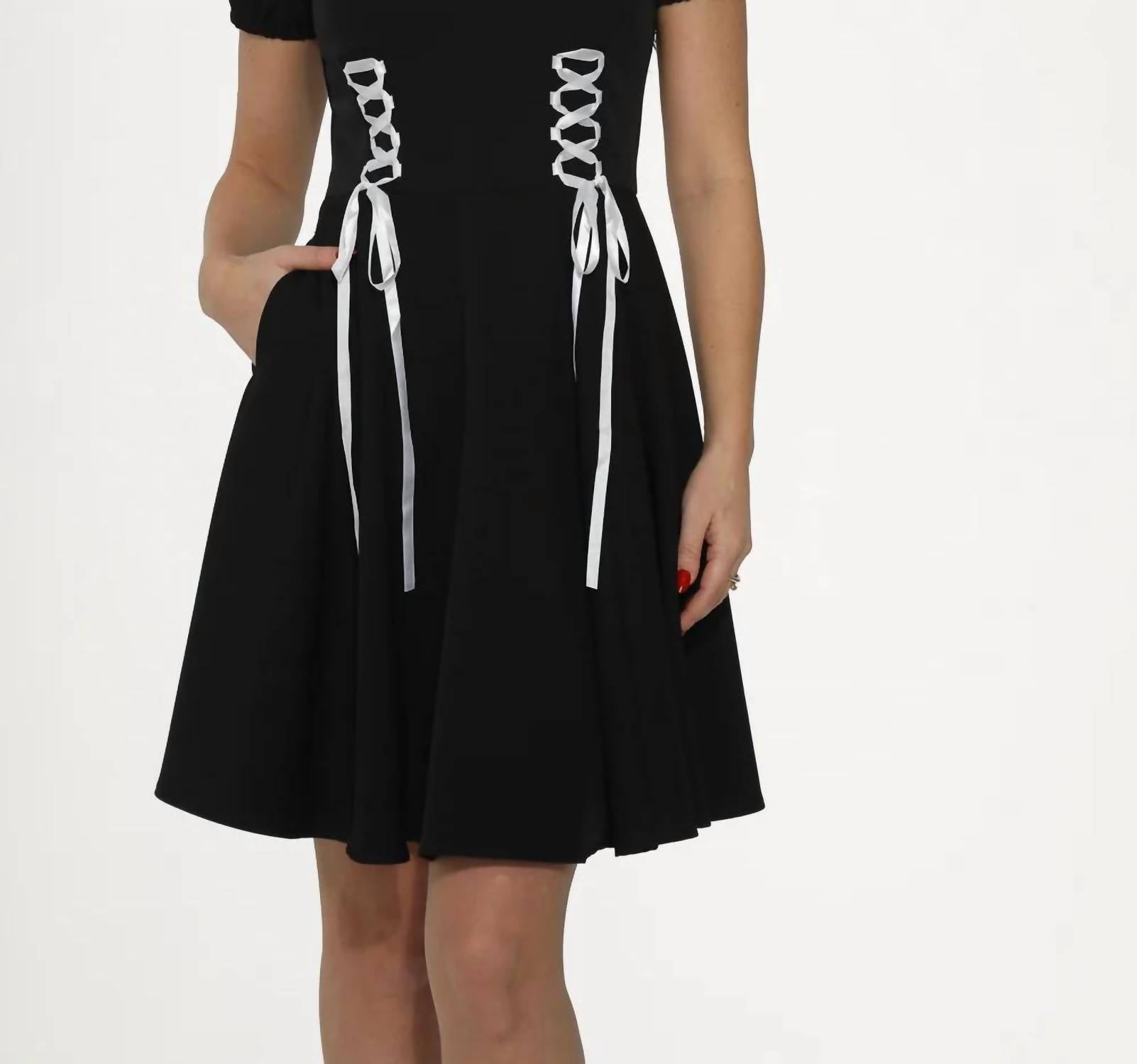 Orchid Bloom - Trim Gothic Swing Dress