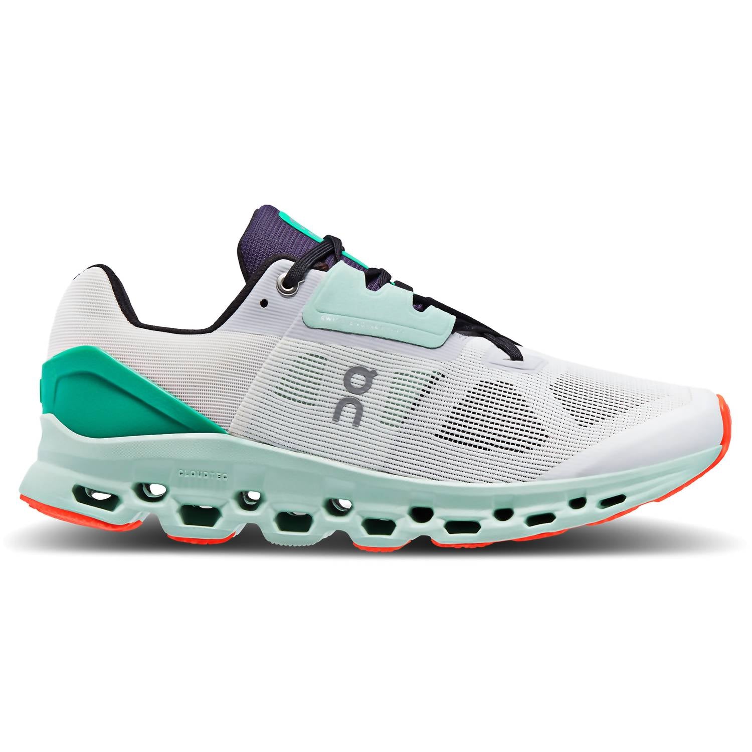 On Men's Cloudstratus Running Shoes in undyed white creek - men's shoe