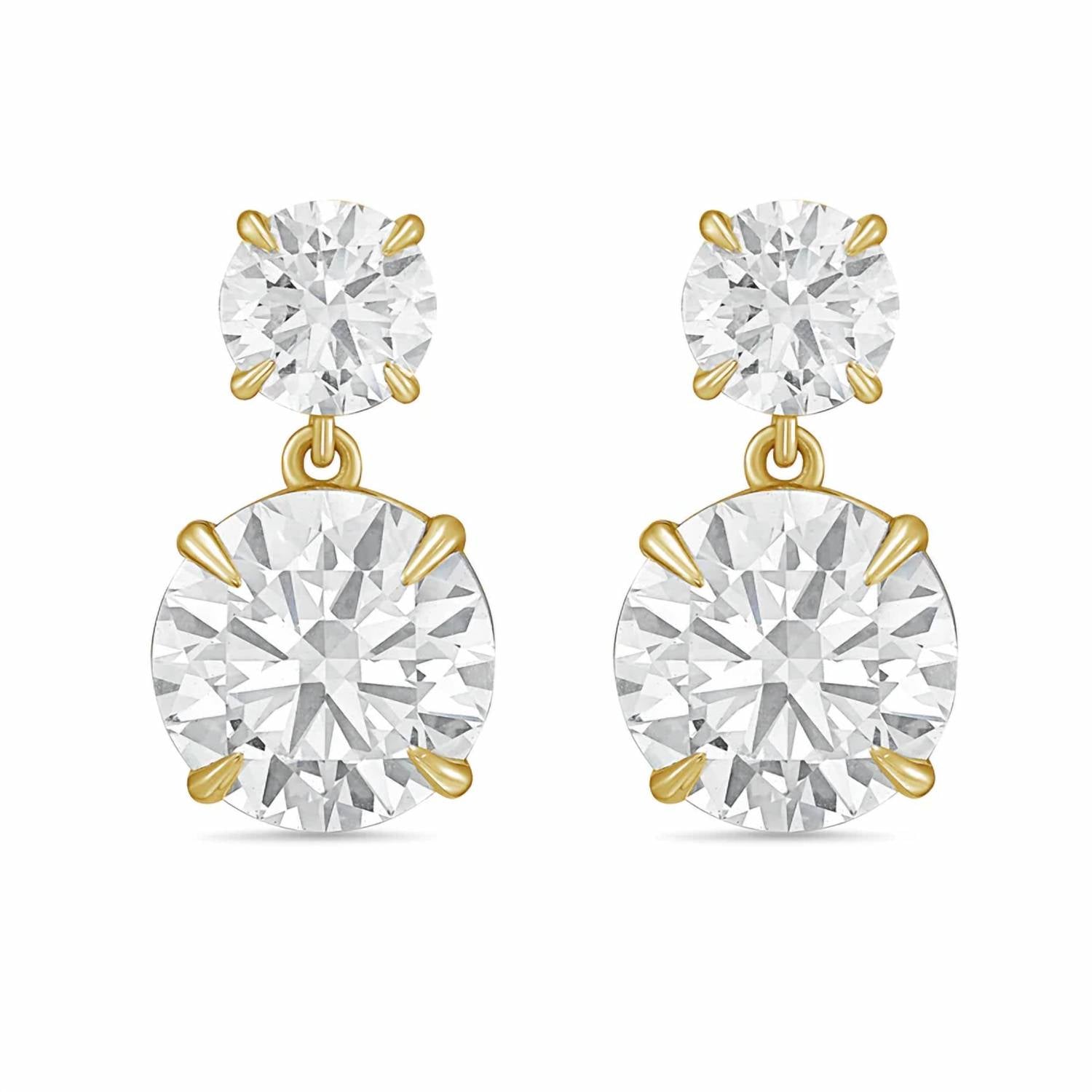 Diana M Jewels - Women's Round Lab-Grown Diamond Stud Earrings (8.00 Ct TCW) - Elegant Plus