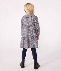 Petit Bateau - Girl's Check Collar Dress