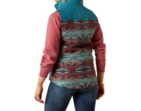 ARIAT Women's Crius Vest in teal wine - women's jacket - detail view