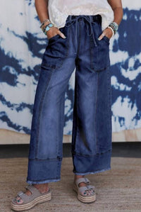 Thomas & Co - Sutton Seam Detail Raw Hem Pants