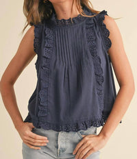 Wishlist - Darling Eyelet Ruffle Top