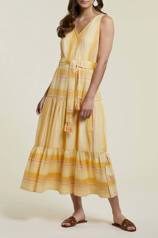 Tribal - Crossover Front Midi Dress