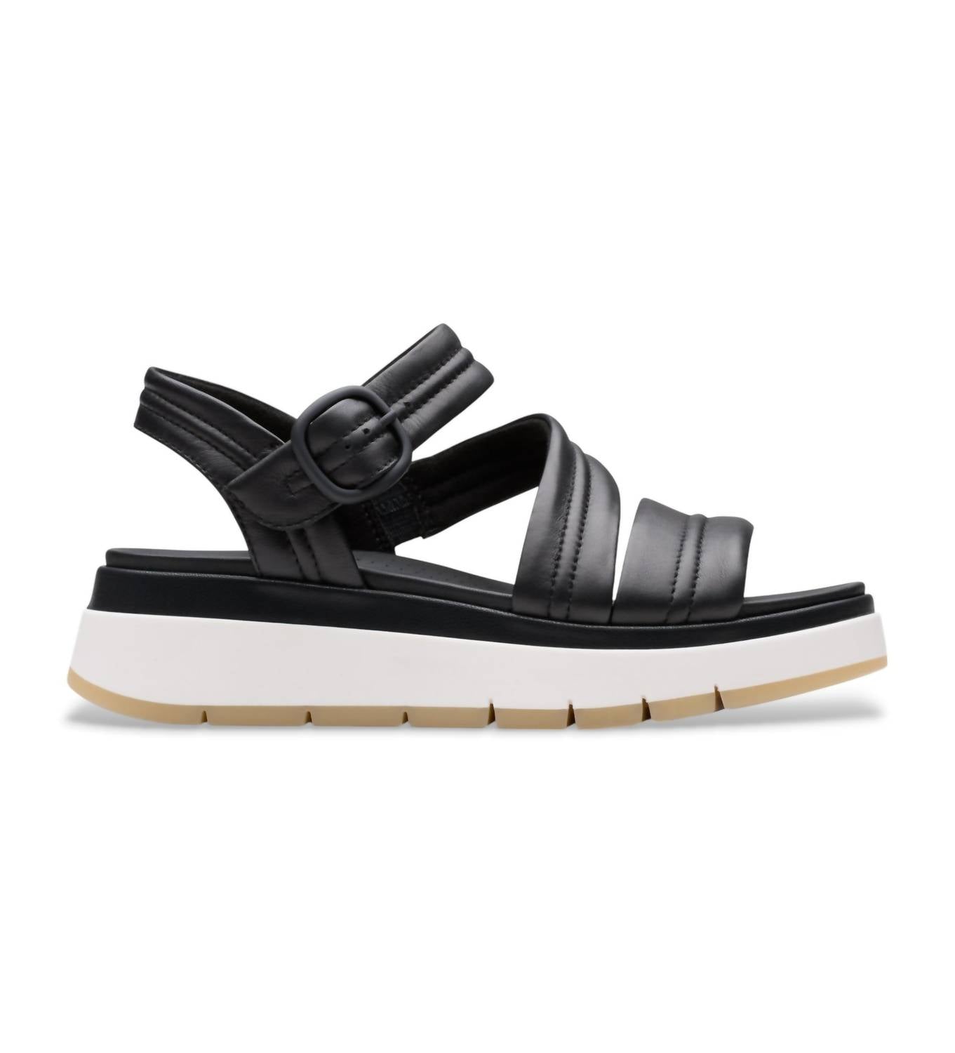 Clarks Women's Tuscan Strap Sandals in black leather - women's sandal