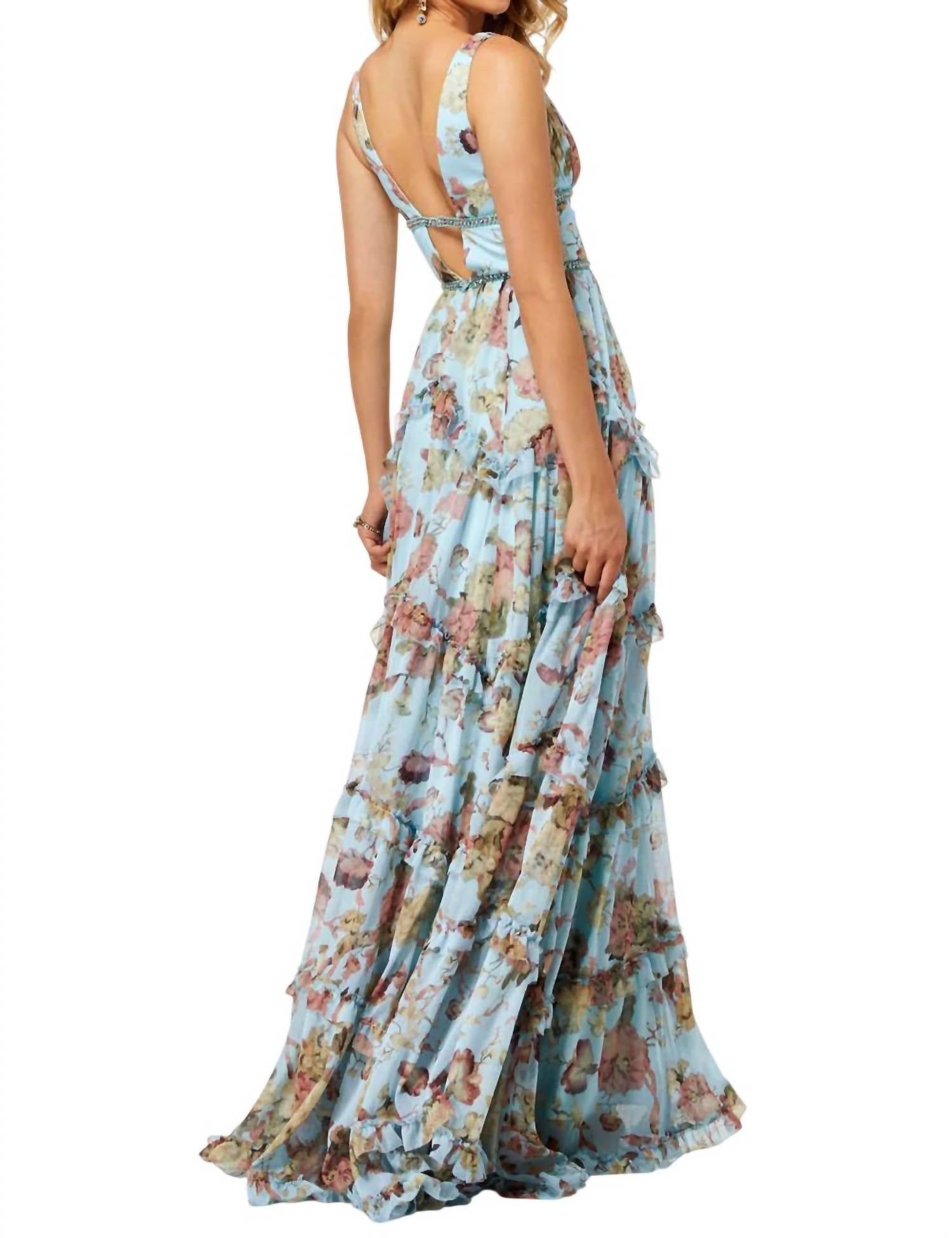 Sherri Hill - Floral Chiffon Gown