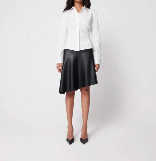 Khy - Faux Leather Asymmetrical Skirt