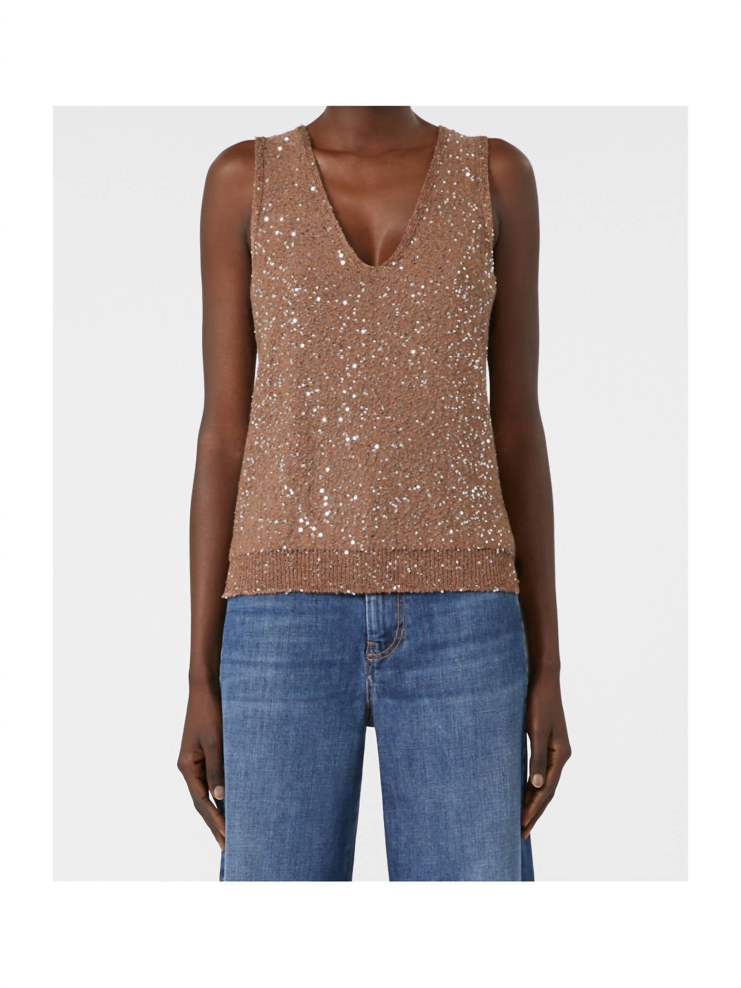 Weekend Max Mara - Sequined Knitted Maglia Top