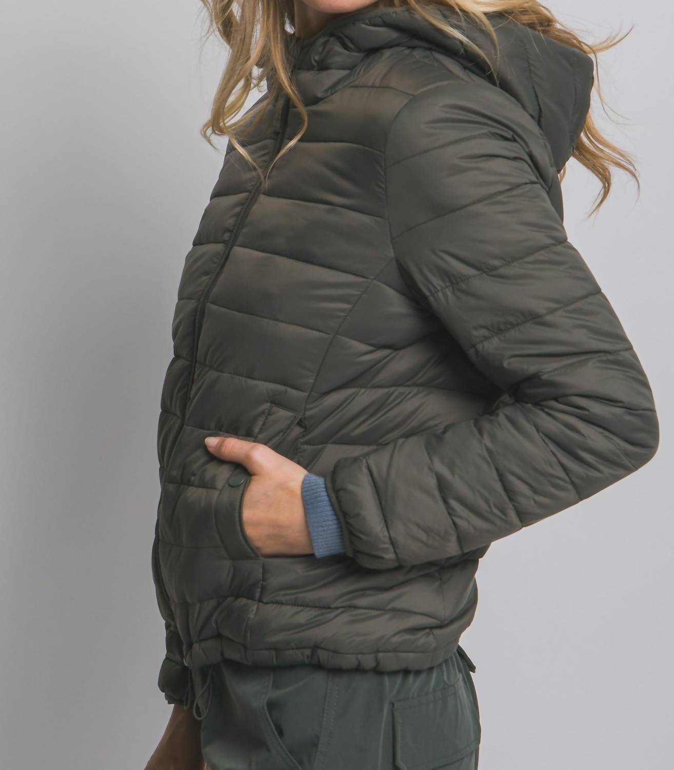 Love Tree - Hooded Light Puffer Jacket