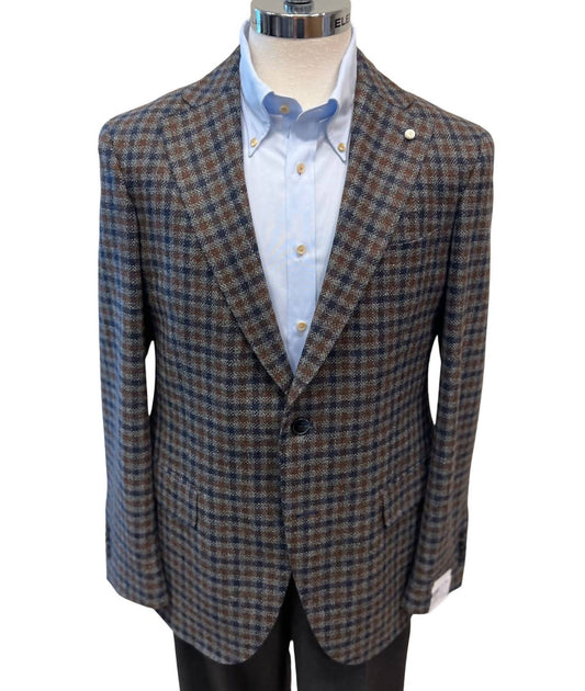 Luigi Bianchi - CHECK SPORT COAT - LONG LENGTH