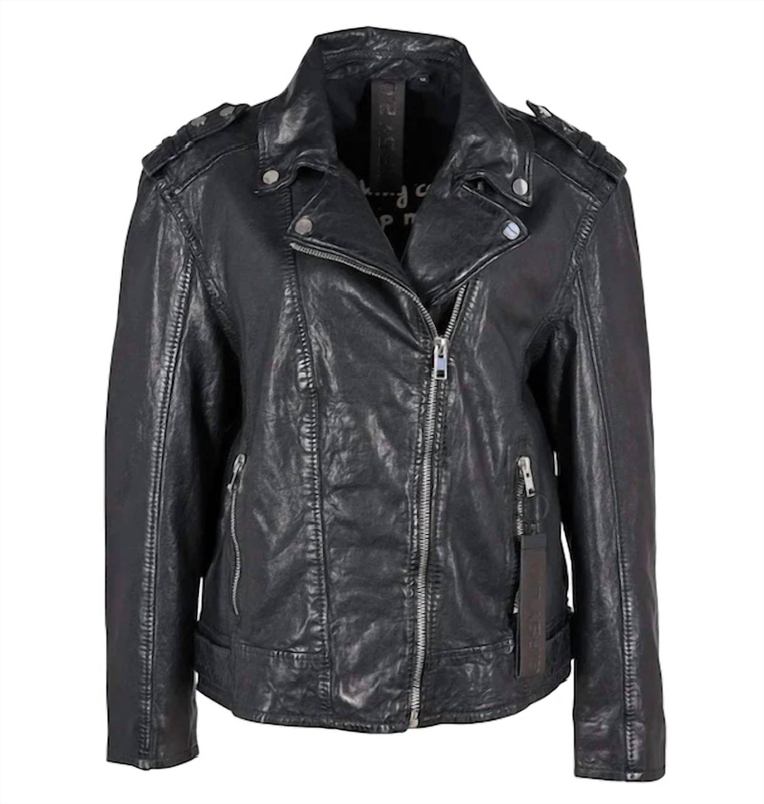 Mauritius - Women's Kim Boyfriend Fit Leather Jacket