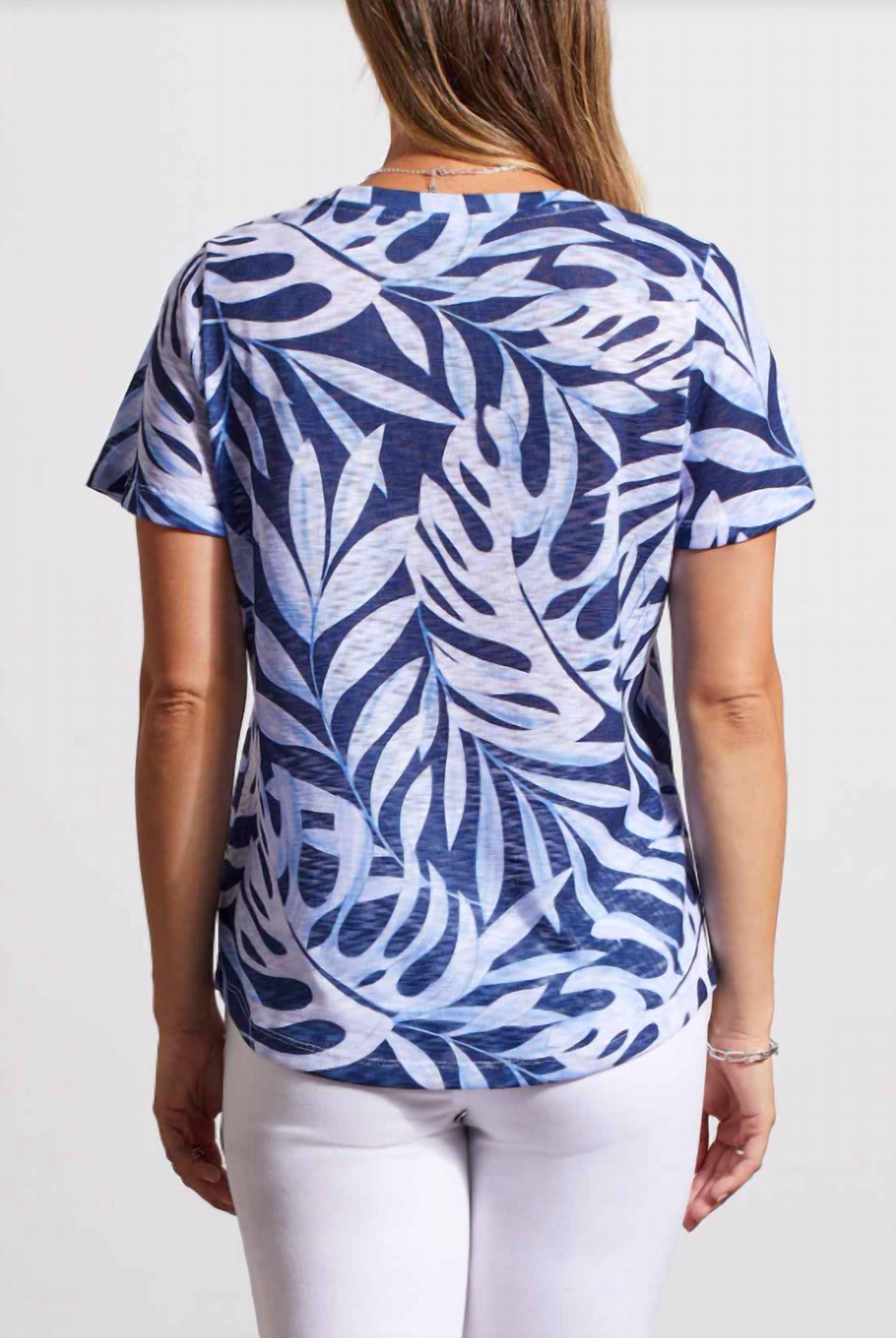 Tribal - Flutter Sleeve U-neck Top