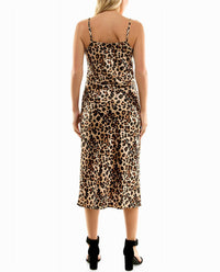 Nicole Miller - Gabriella Satin Midi Slip Dress