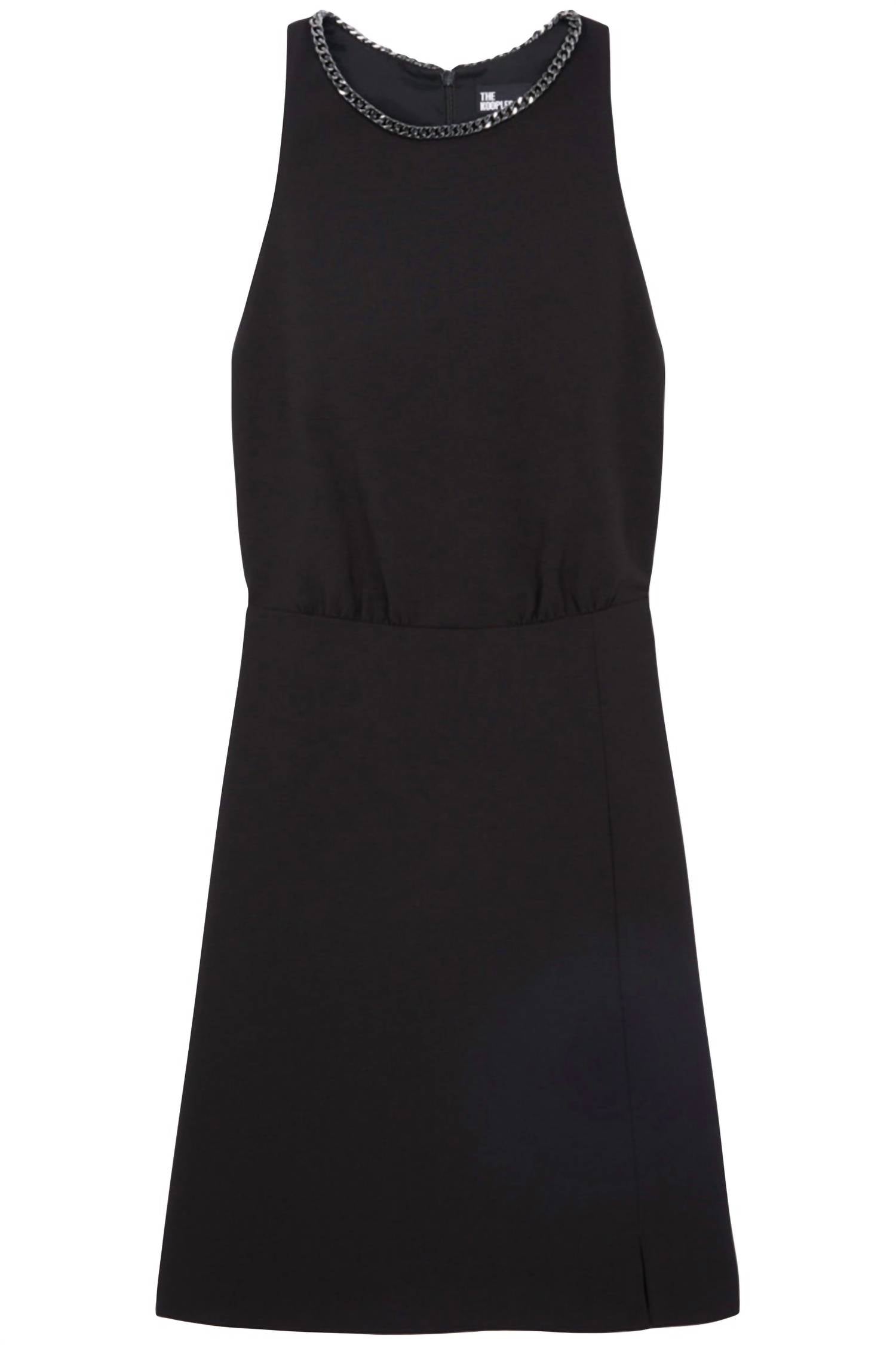 THE KOOPLES Backless Crepe Star Dress in bla01 - women's dress - view 4