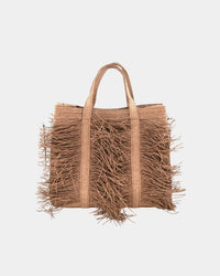 Bc Handbags - Women's Sahara Fringe Raffia Tote Bag