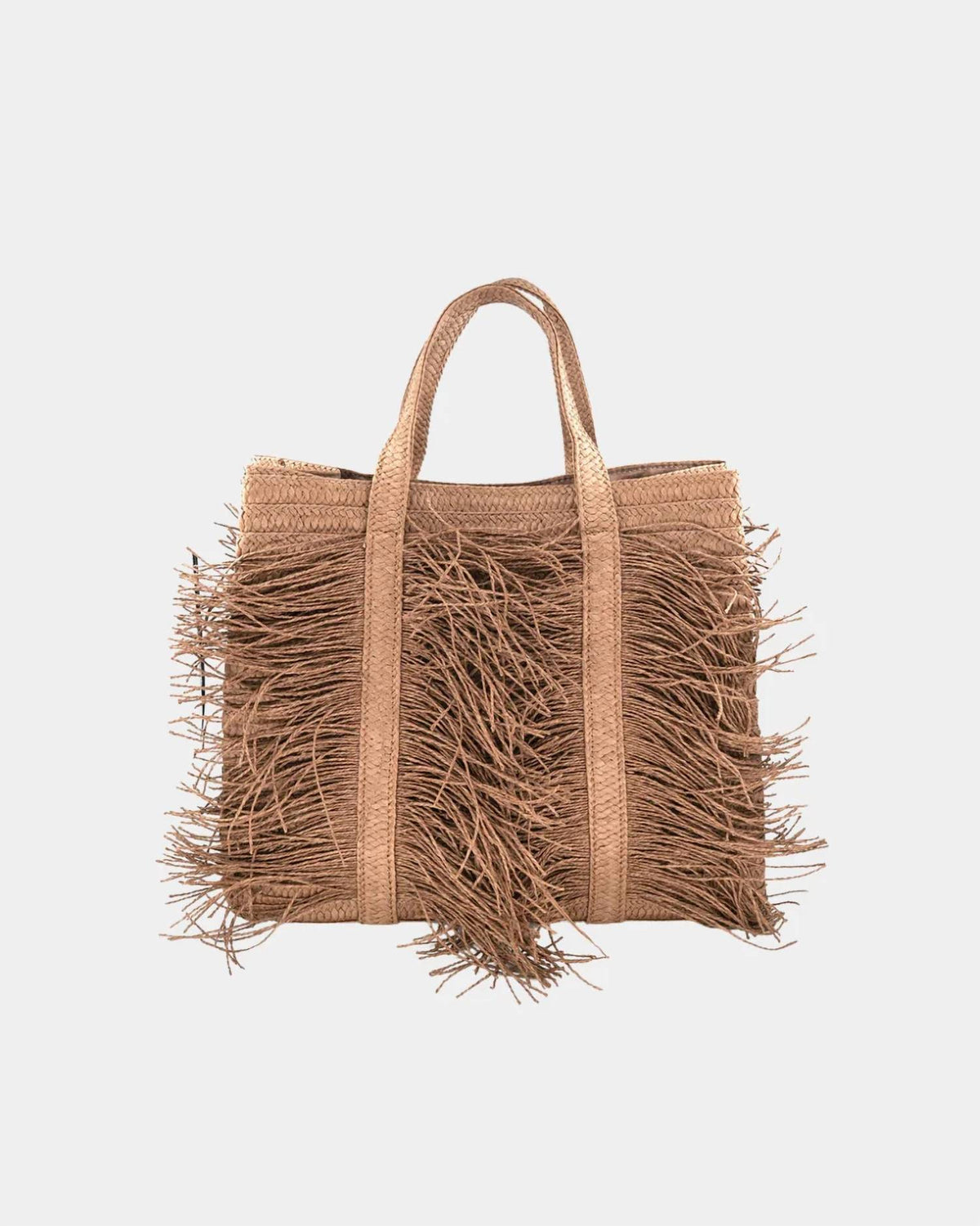 Bc Handbags - Women's Sahara Fringe Raffia Tote Bag