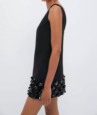 Self-Portrait - Crepe 3d Sequin Mini Dress