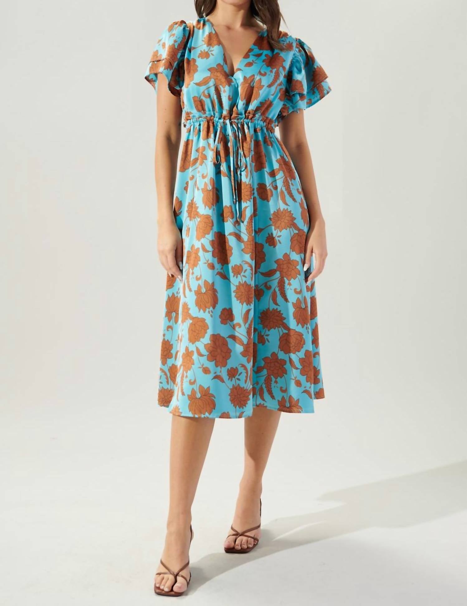 Sugarlips - Flora Fall Satin Dress