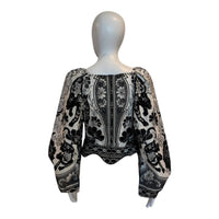 Farm Rio - Flower Leopards Long Sleeve Blouse