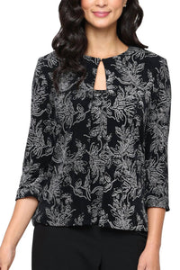 Alex Evenings - Women's Two Piece Twinset Scoop Neckline Sleeveless Tank Top And Jacket
