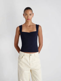 French Connection - Maisie Jersey Knit Ruched Front Tank