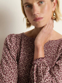 Nation LTD Aidan Smocked Blouse in winter floral - women's blouse - view 4