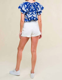 Flying Tomato - Woven Beauty Floral Top