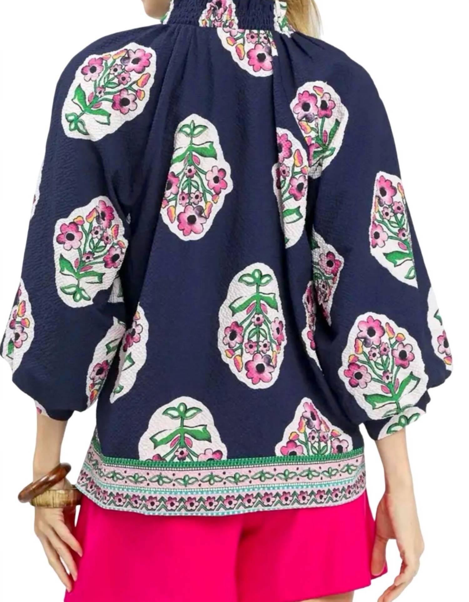 Style Usa - Floral Print Tunic Top