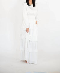 Tea N Rose - Kacey Tiered Satin Temple Dress