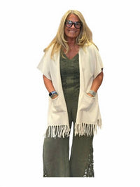 Esqualo - Pocket Fringe Poncho