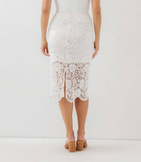 Karen Kane - Lace Midi Pencil Skirt
