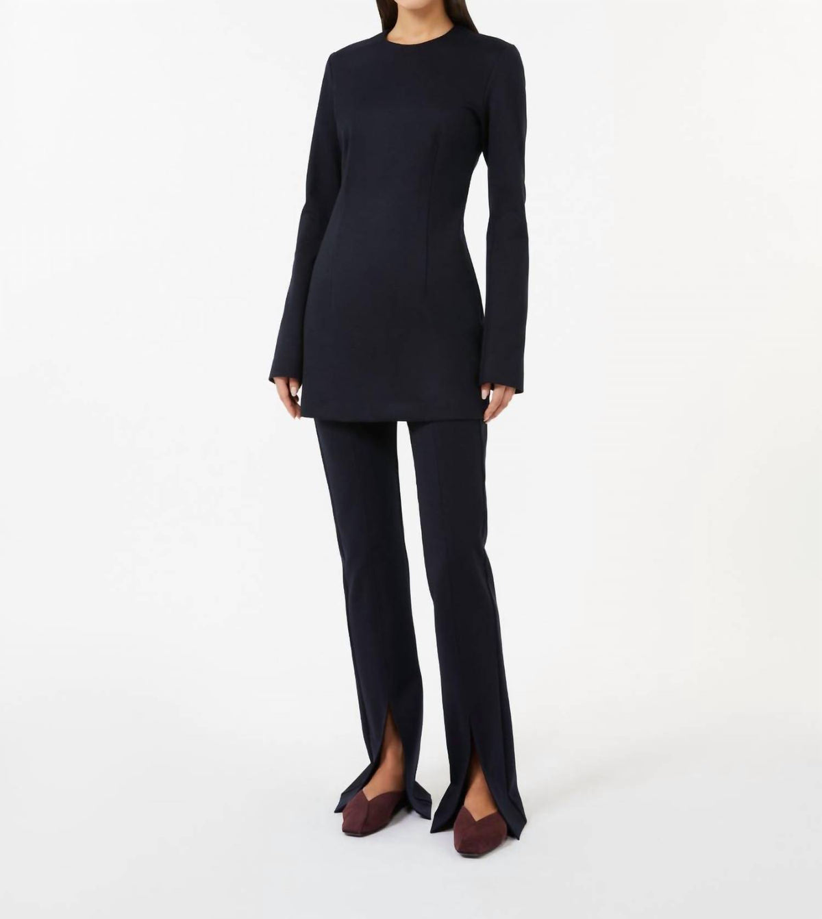 MaxMara Nebbia Long Trouser in ultramarine - women's pants - detail view