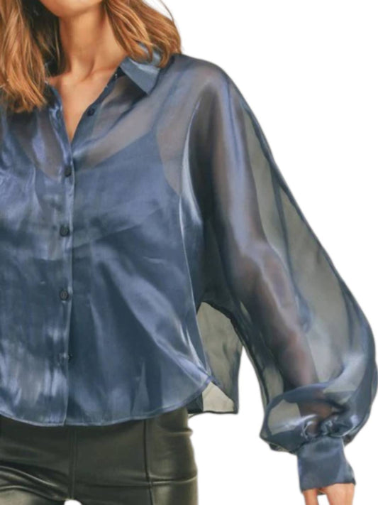 &Merci - Organza Button Down Shirt